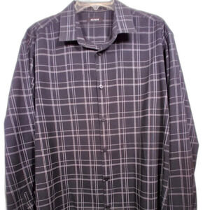 Men’s Alfani Plaid Long Sleeve Shirt XL